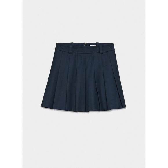 Babaton Dresses & Skirts - Babaton Aritzia Black Pleated Mini Skirt Size 2 Knife Pleat Belt Loops Solid
